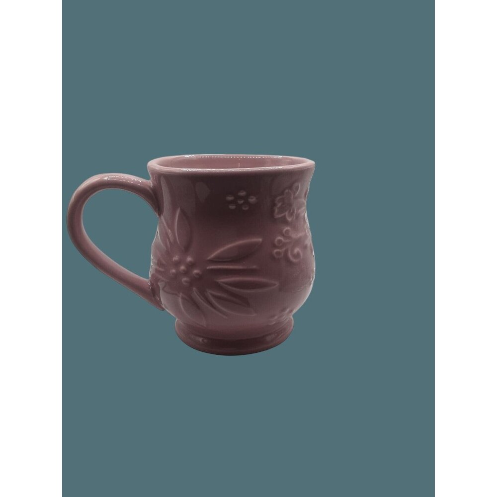 Temptations By Tara Set 2 Mugs Sculptural Celebration 16oz Special Edition Pink - Picture 10 of 11